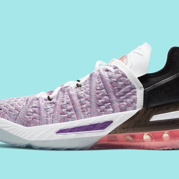 Nike LeBron XVIII 18 GS Basketball Shoes Graffiti Chlorine CW2760-900 Si… - Picture 4 of 12